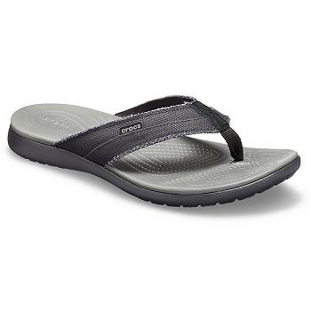 Crocs Santa Cruz Platene Cierne / Siva - Panske Žabky